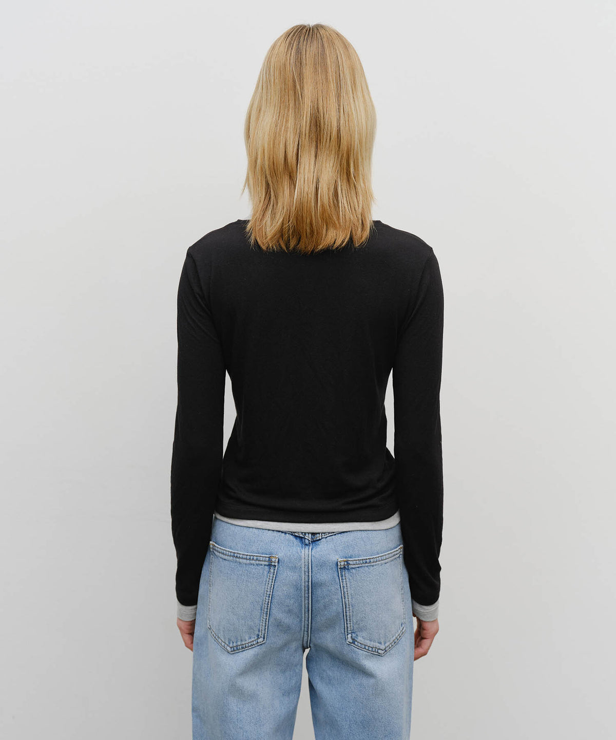 Marithe & Francois Girbaud - Layered Turtle Neck Long Sleeve (Black) product image 3 | TRAB K-Fashion Australia