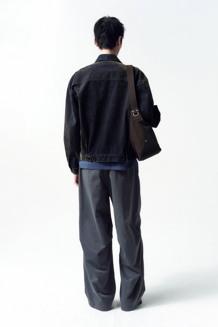 Insilence - Velvet Denim Engineer Jacket (Black) product image 5 | TRAB K-Fashion Australia