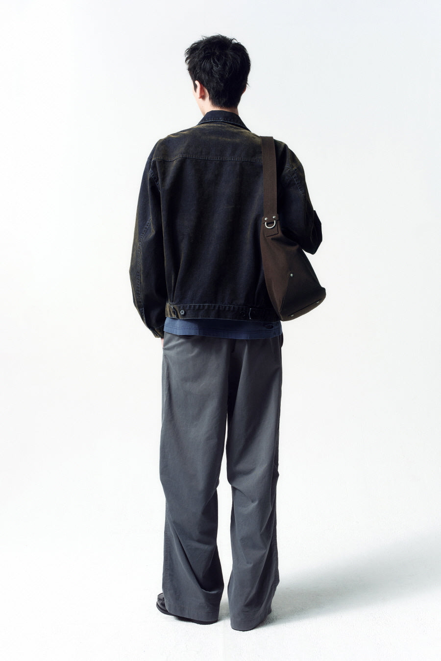 Insilence - Washed Cotton Back-Tuck Chino Pants (Charcoal) product image 3 | TRAB K-Fashion Australia
