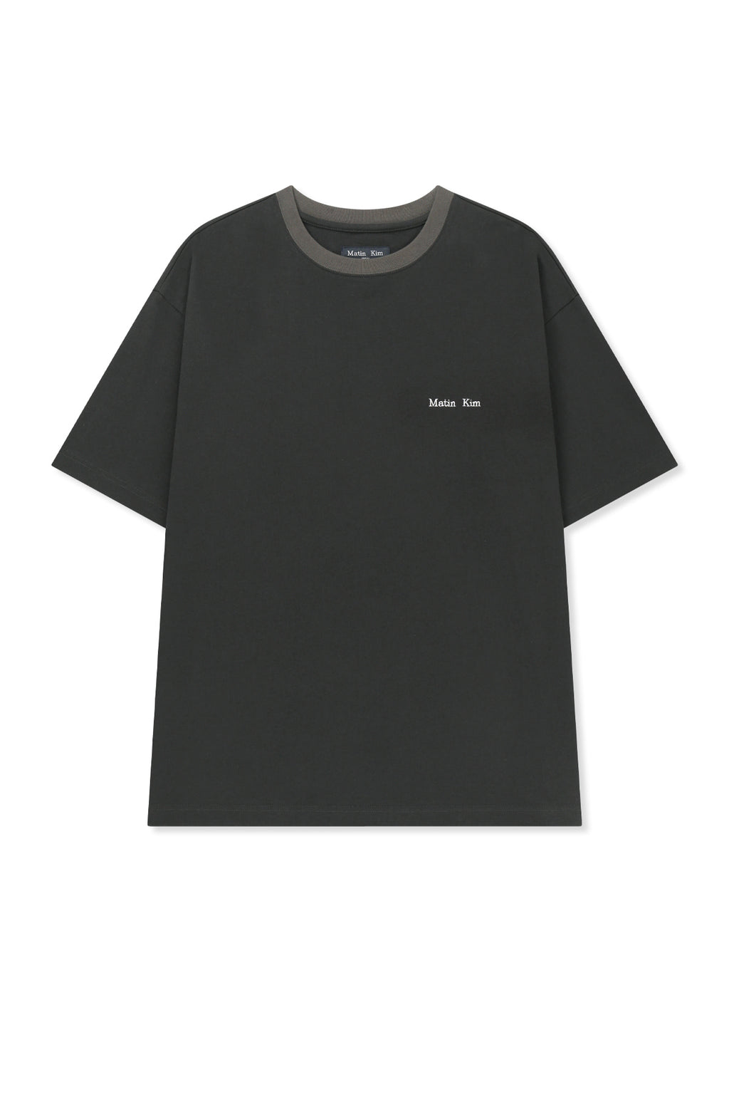 Matin Kim - Tonal Rib Back Logo Top (Black) product image 1 | TRAB K-Fashion Australia