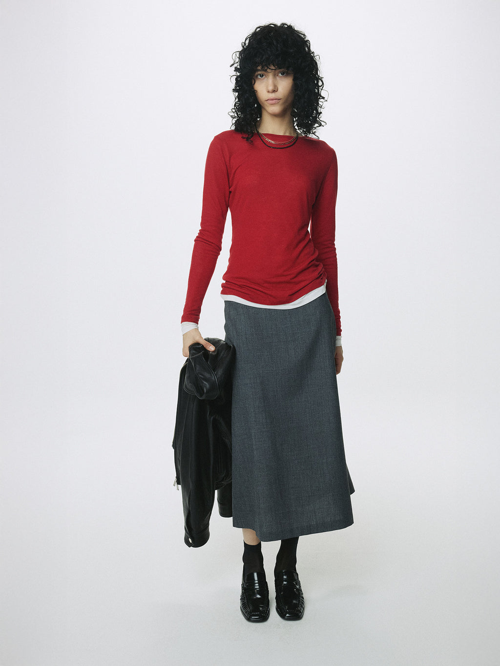 Tonywack - Wool Midi Skirt (Grey) product image 1 | TRAB K-Fashion Australia