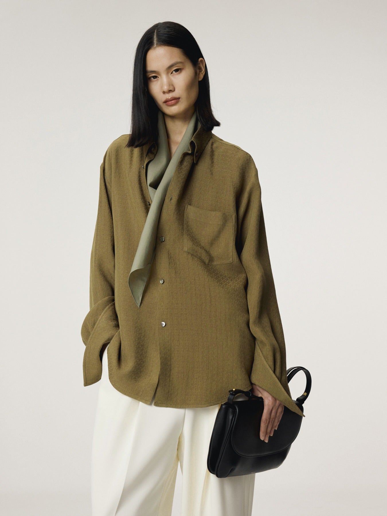 Recto - Vintage Jacquard Shirt (Khaki) product image 1 | TRAB K-Fashion Australia