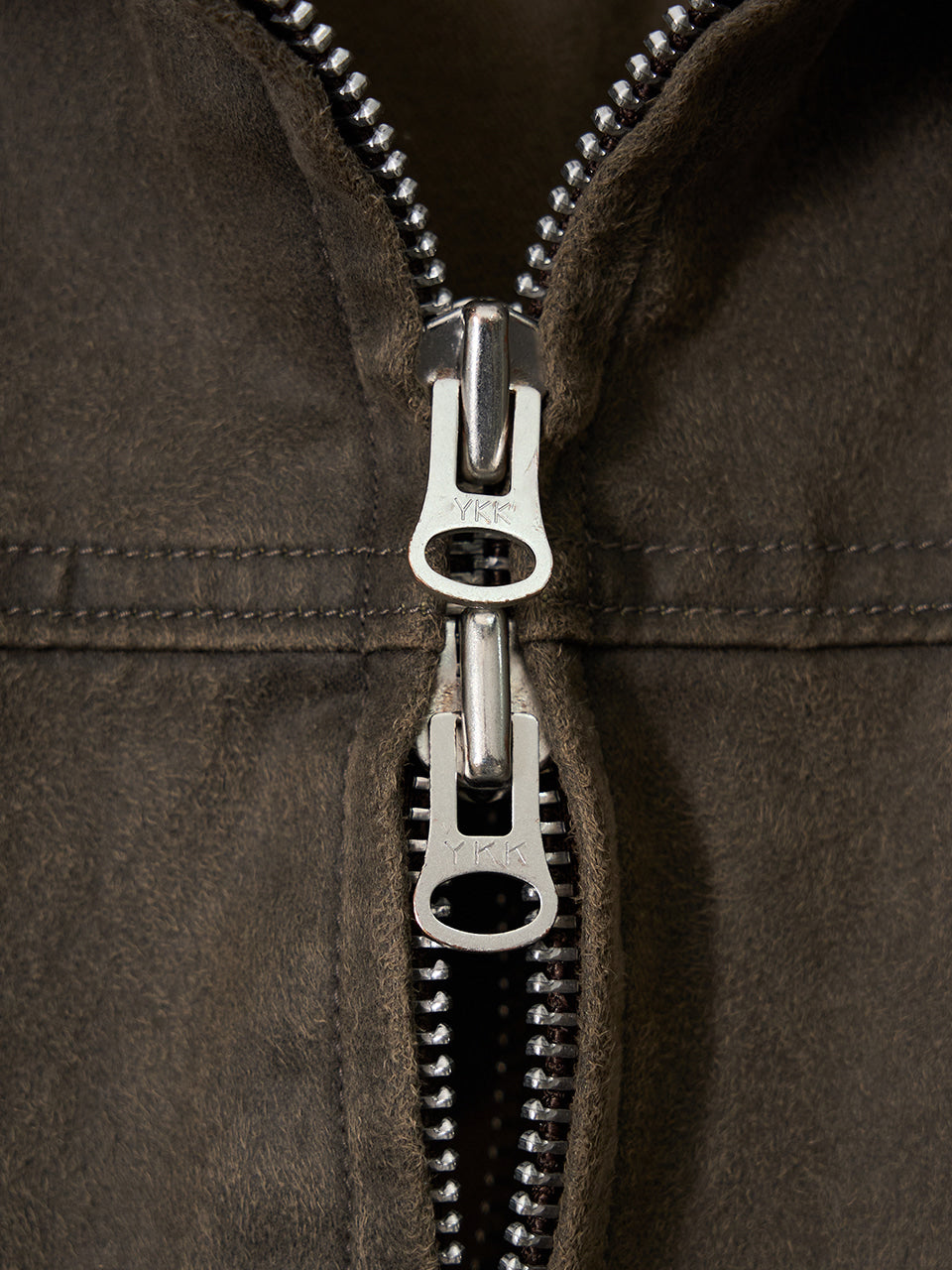 Kijun - Washed Leather Work Jacket (Khaki Brown) product image 11 | TRAB K-Fashion Australia