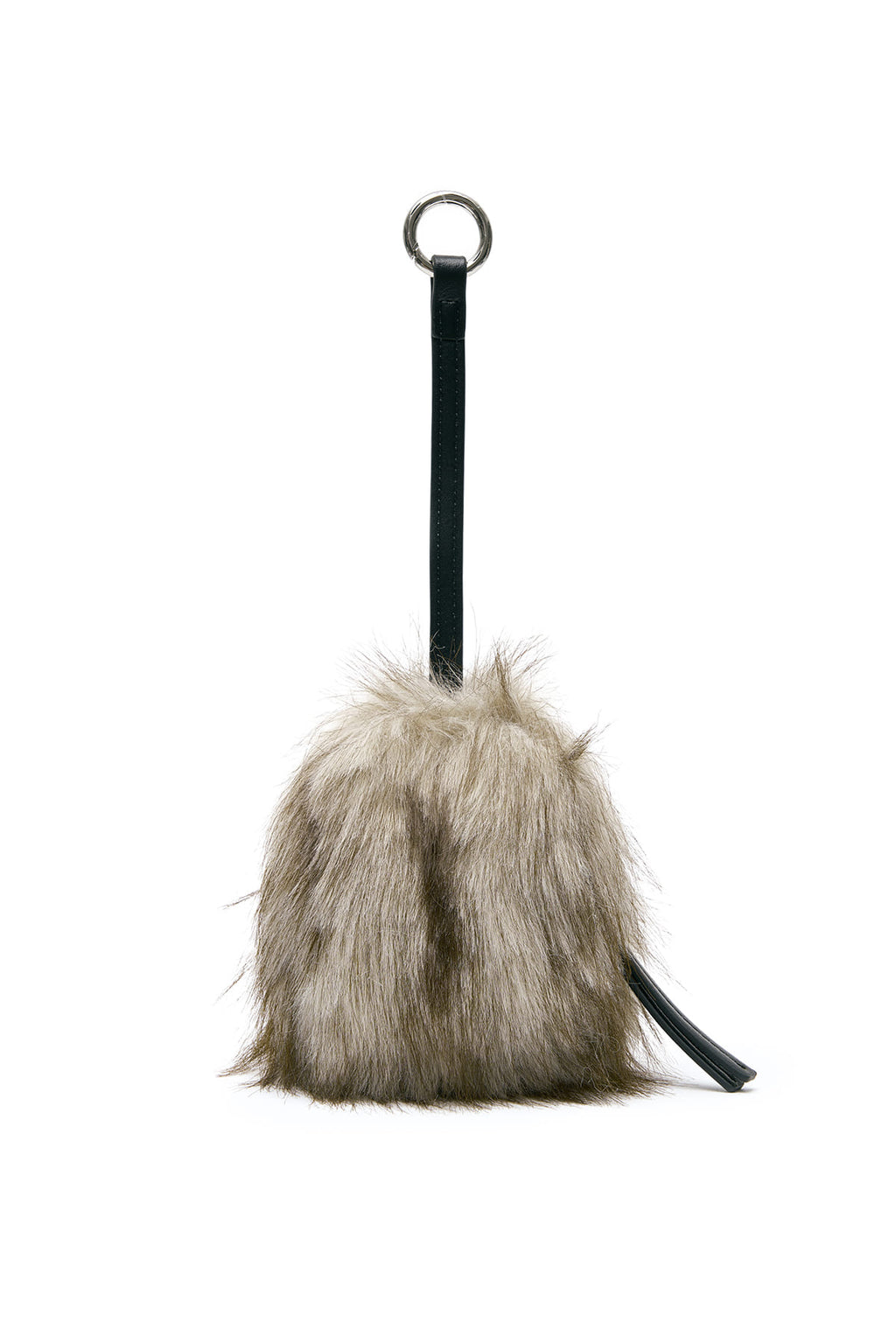 Matin Kim - Hairy Fur Mini Cube Pouch (Beige) product image 5 | TRAB K-Fashion Australia