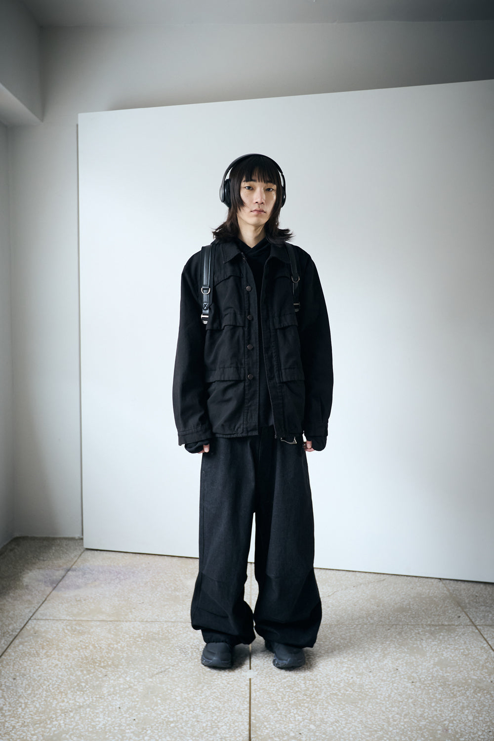 Hatchingroom - 6P Work Jacket V2 Washed (Black) product image 7 | TRAB K-Fashion Australia