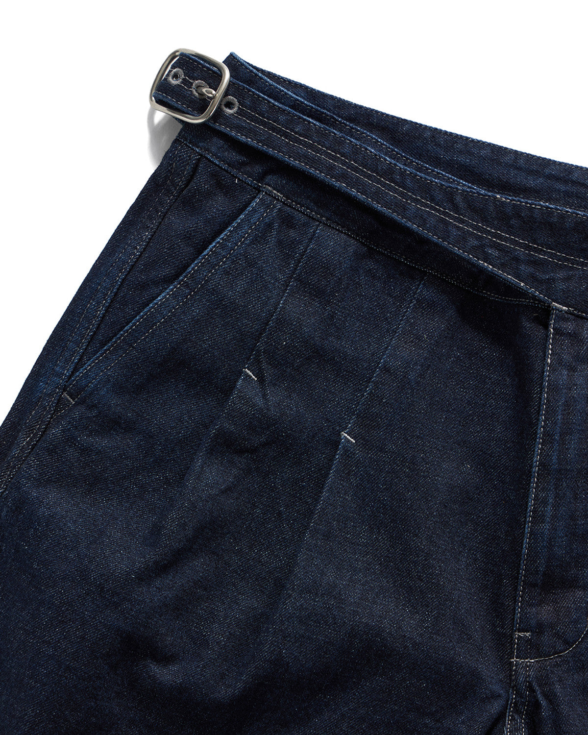 Eastlogue - Belted Trooper Comfort Shorts (Indigo Denim) product image 4 | TRAB K-Fashion Australia