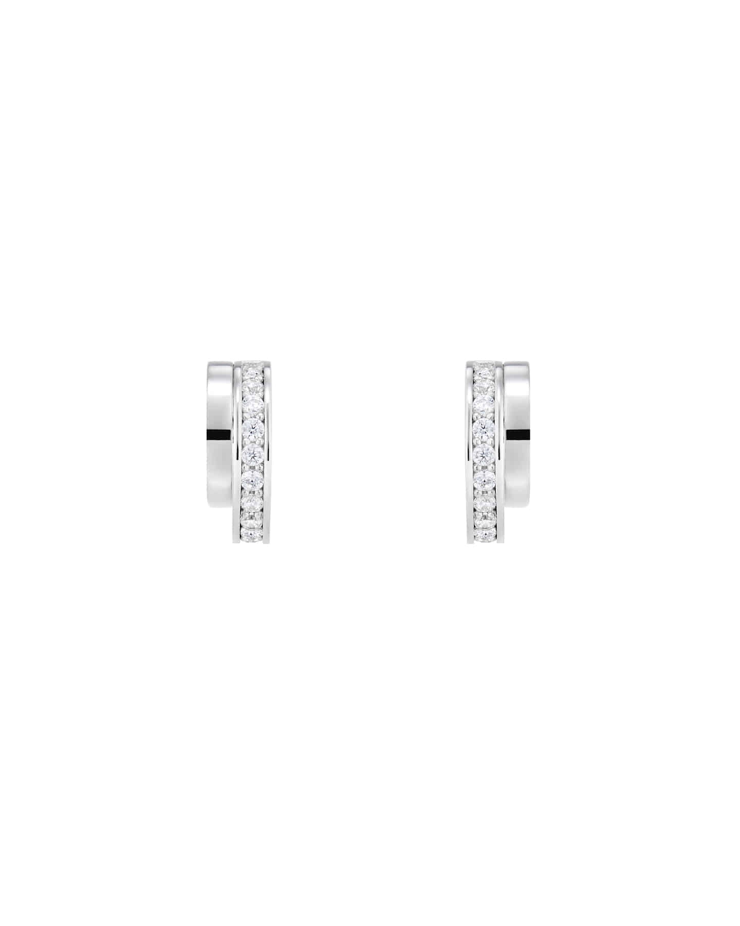 Numbering - Double Line Pave Hoop Earrings #3126 product image 5 | TRAB K-Fashion Australia