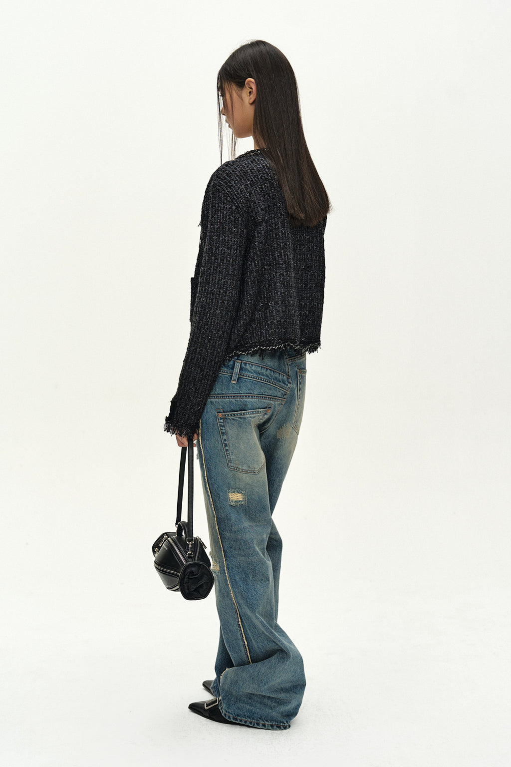 Andersson Bell - Unisex Re-Worked Embroidery Flare Jeans (Blue) product image 12 | TRAB K-Fashion Australia