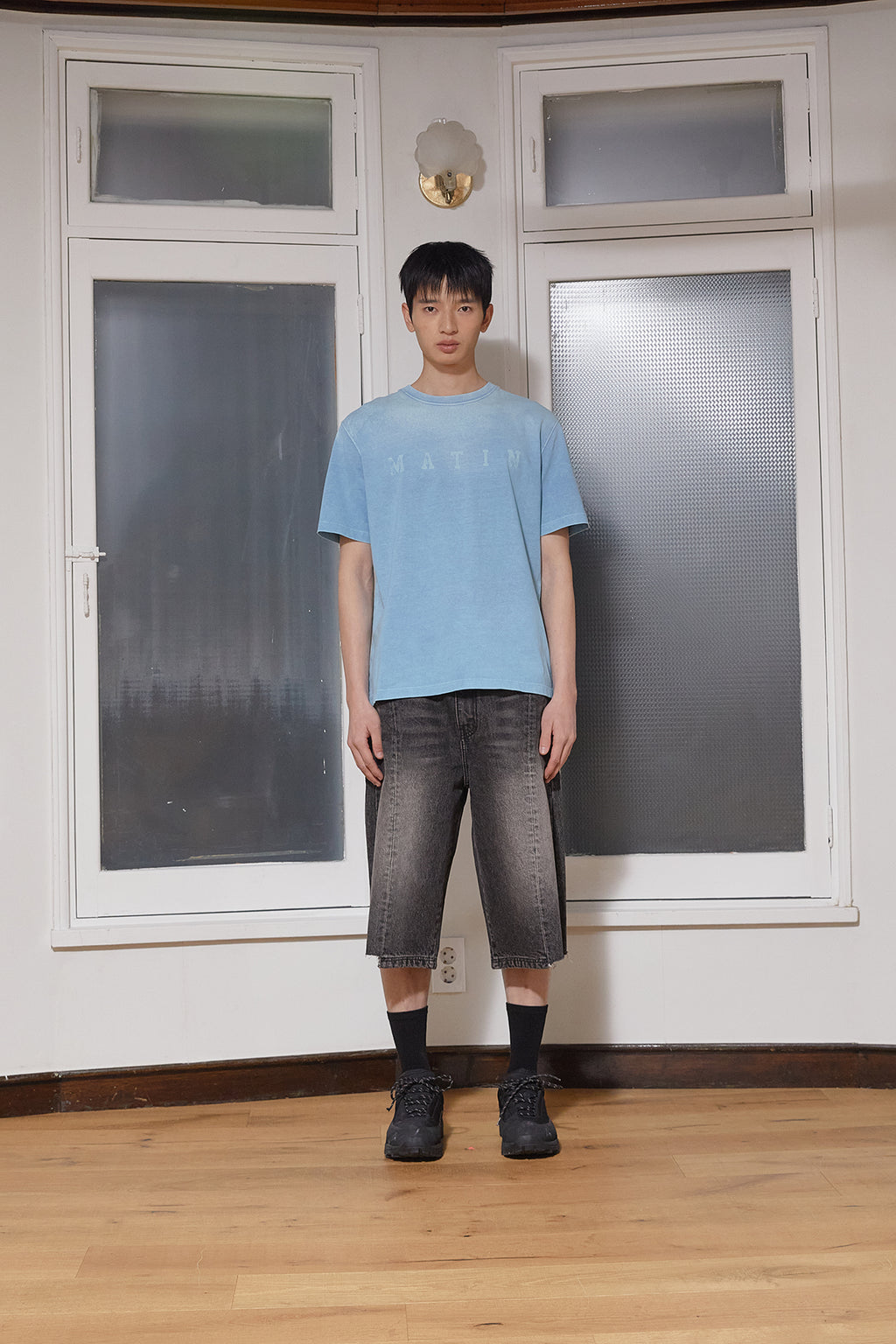 Matin Kim - Dying Point Logo Top (Blue) product image 5 | TRAB K-Fashion Australia