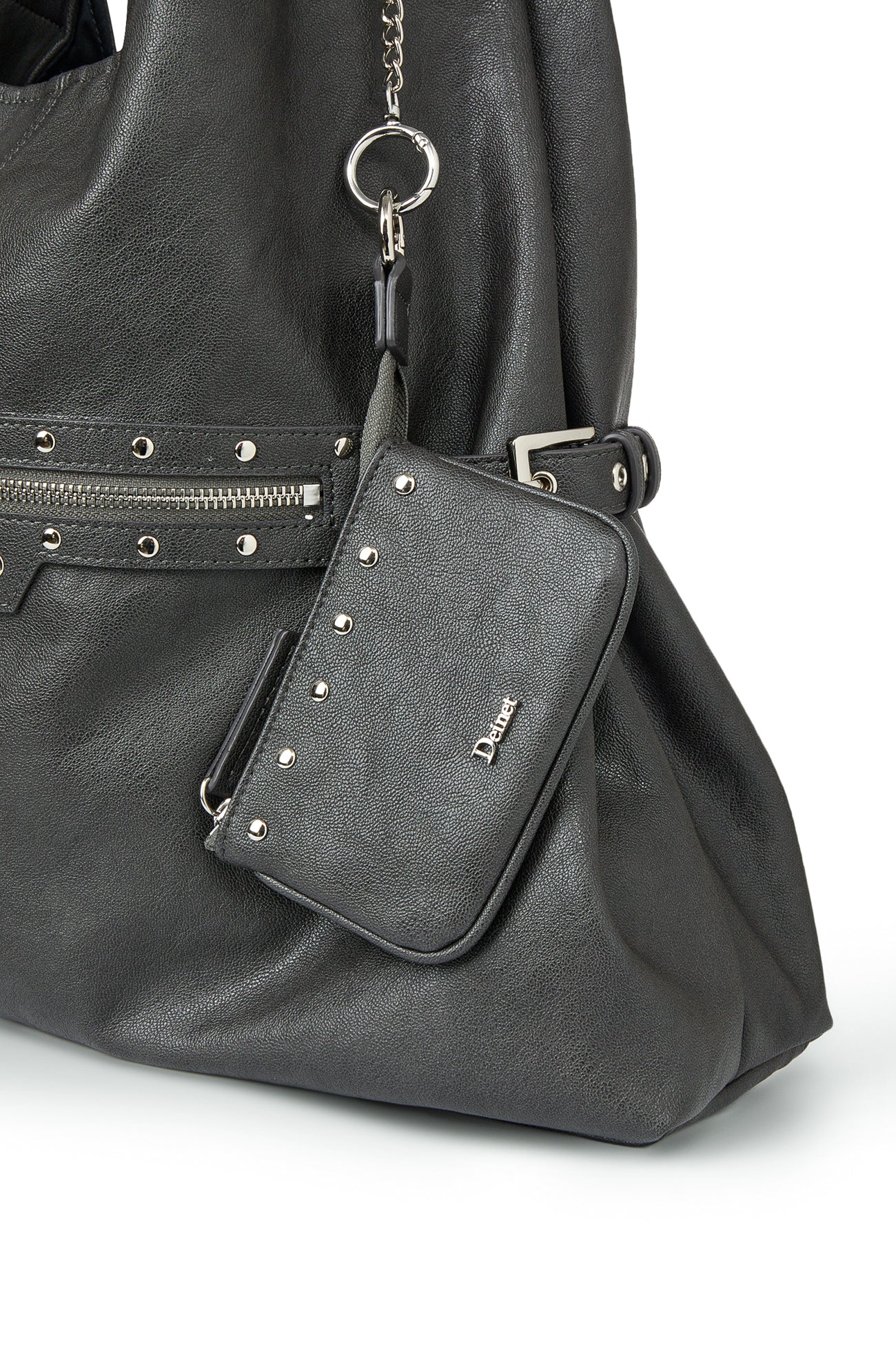 Deinet - Stud Detail Point Pocket Bag (Grey) product image 11 | TRAB K-Fashion Australia