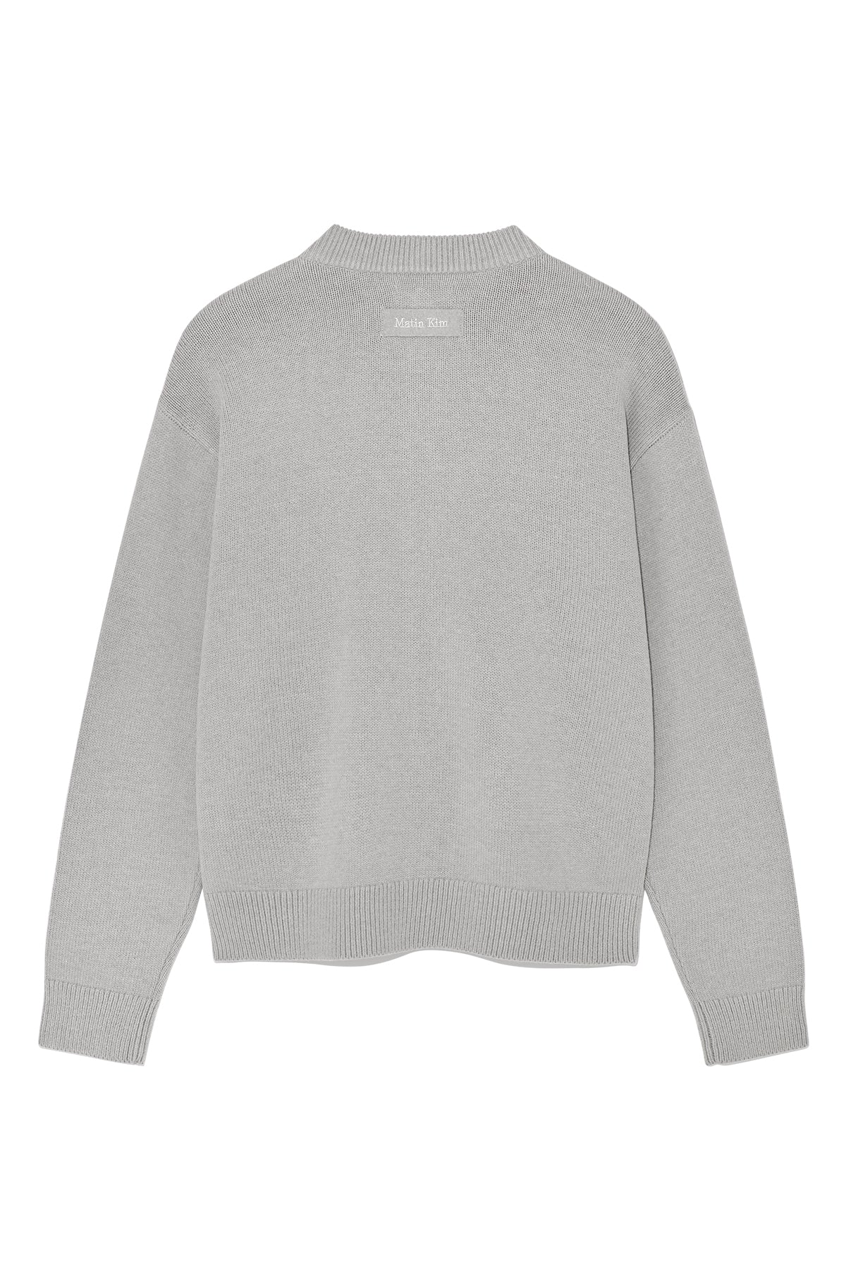 Matin Kim - Punching Line Point Round Neck Cardigan (Grey) product image 2 | TRAB K-Fashion Australia