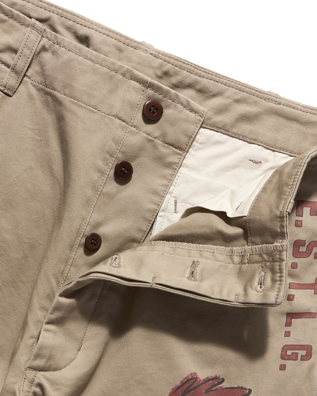 Eastlogue - Vintage Printing Chino Pants (Sand) product image 3 | TRAB K-Fashion Australia