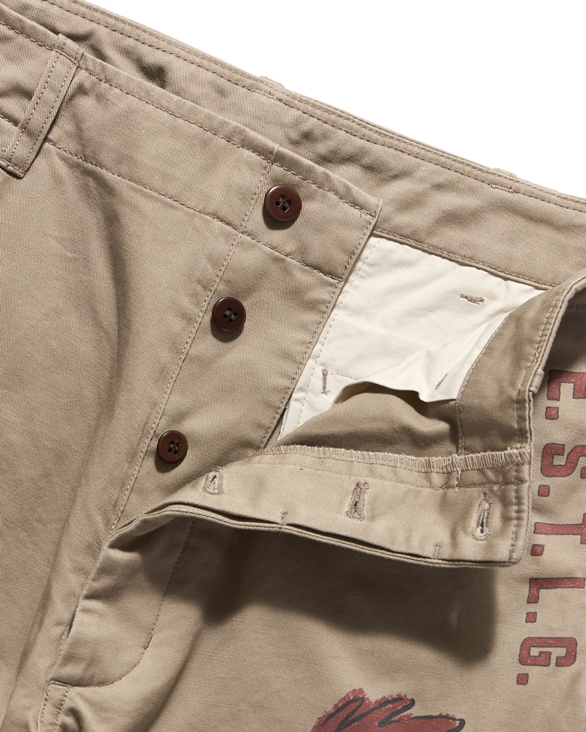 Eastlogue - Vintage Printing Chino Pants (Sand) product image 3 | TRAB K-Fashion Australia