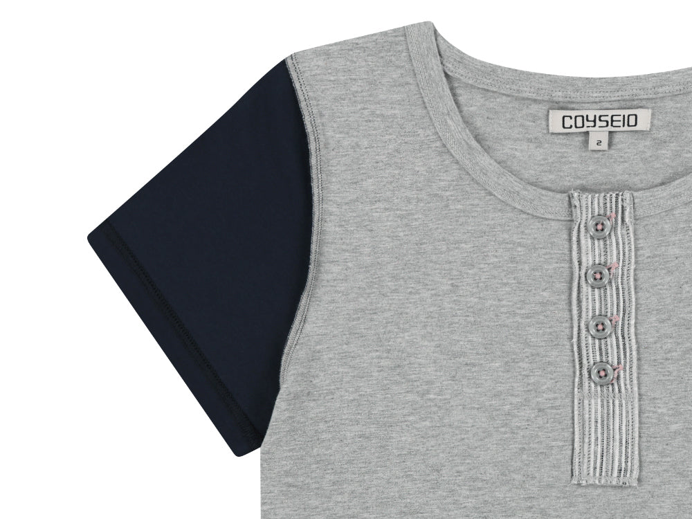 Coyseio - Dudu Reverse T-Shirt (Melange Grey) product image 15 | TRAB K-Fashion Australia