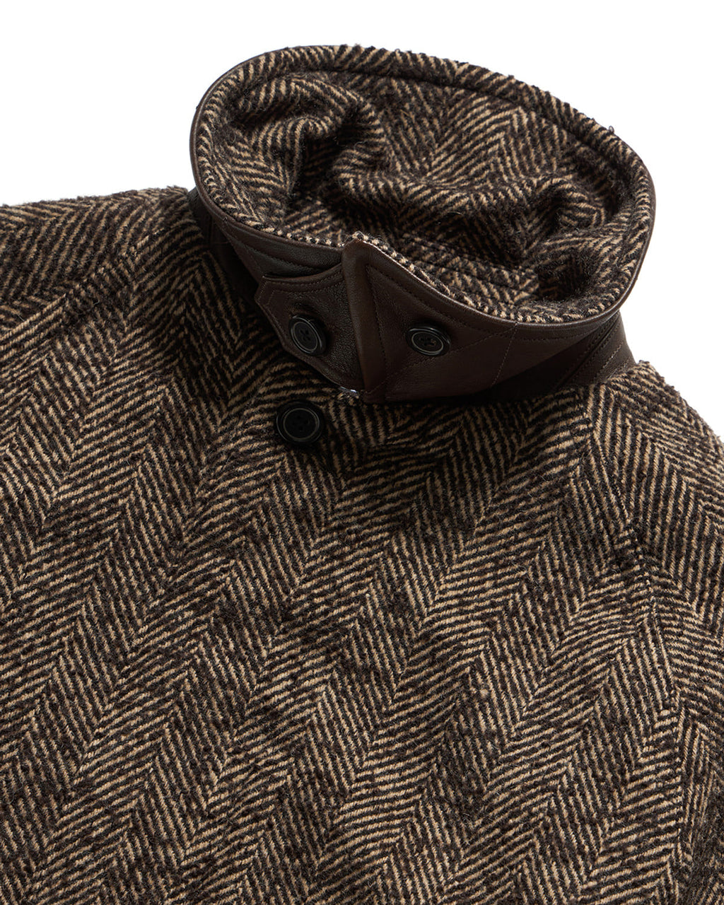 Eastlogue - Highland Balmacaan Coat (D.brown Herringbone Wool) product image 4 | TRAB K-Fashion Australia