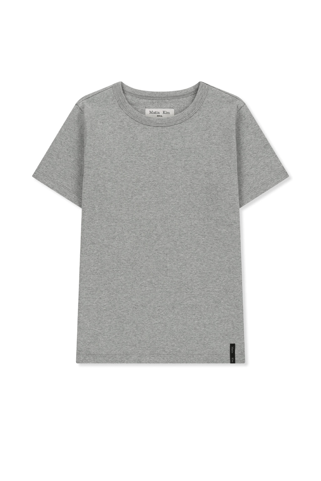 Matin Kim - Label Detail Slim Fit Top (Grey) product image 1 | TRAB K-Fashion Australia