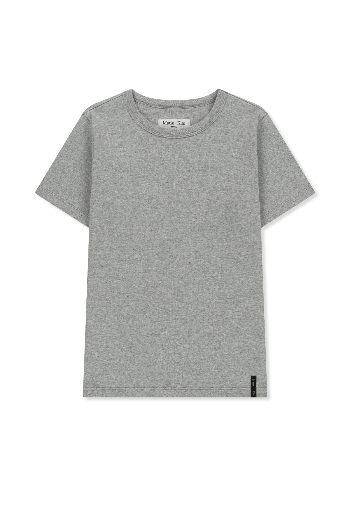 Matin Kim - Label Detail Slim Fit Top (Grey) product image 1 | TRAB K-Fashion Australia