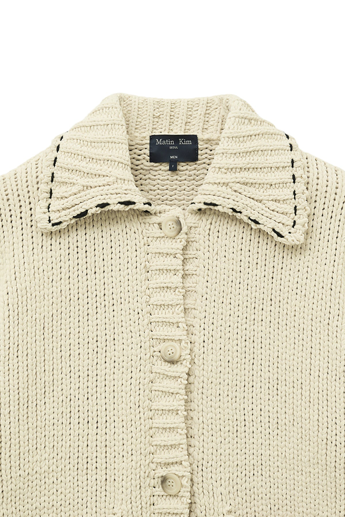 Matin Kim - Handmade Collar Knit Cardigan (Butter) product image 4 | TRAB K-Fashion Australia