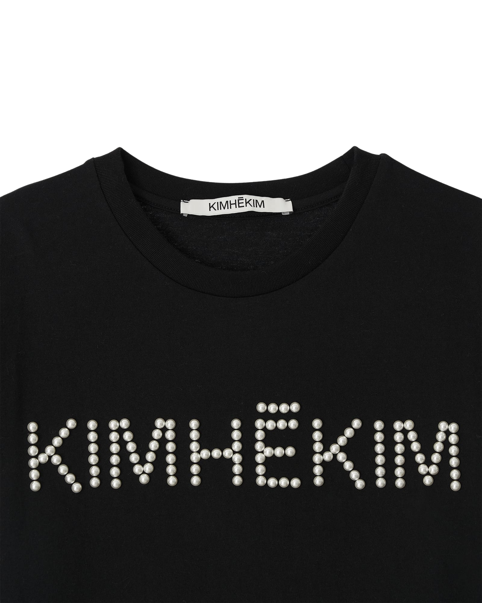 Kimhe Kim - Logo T-Shirt With Pearl Embellishment (Black) product image 13 | TRAB K-Fashion Australia