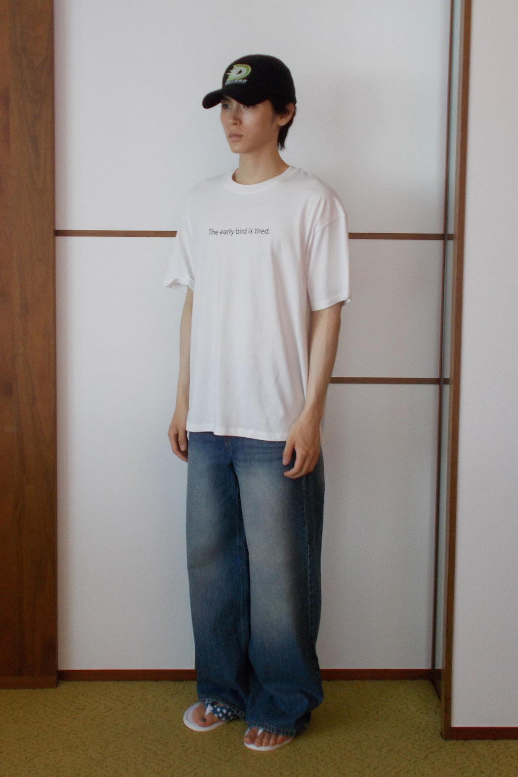 Deinet - The Early Bird Is Tired T-Shirt (White) product image 2 | TRAB K-Fashion Australia