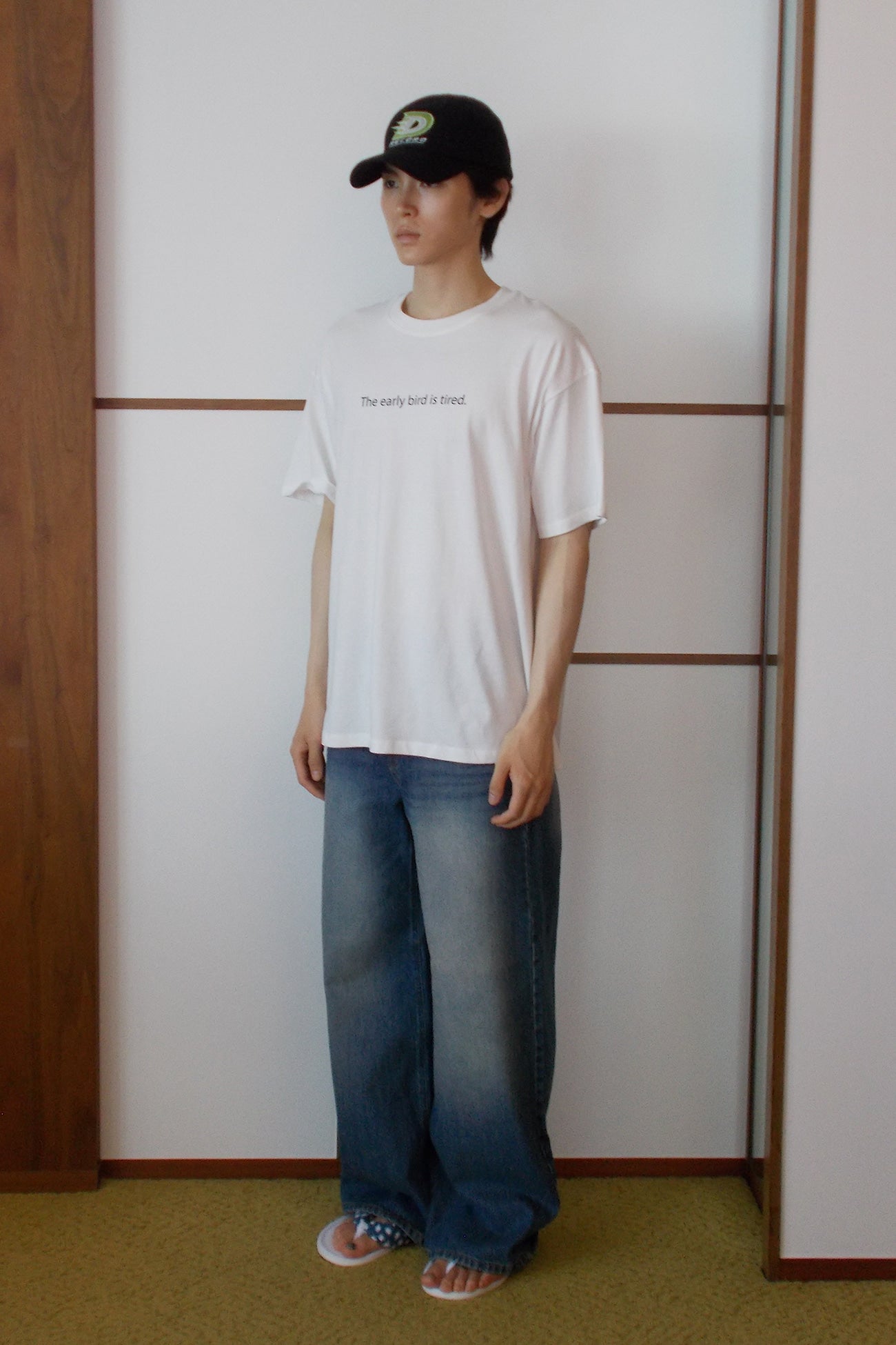 Deinet - The Early Bird Is Tired T-Shirt (White) product image 2 | TRAB K-Fashion Australia
