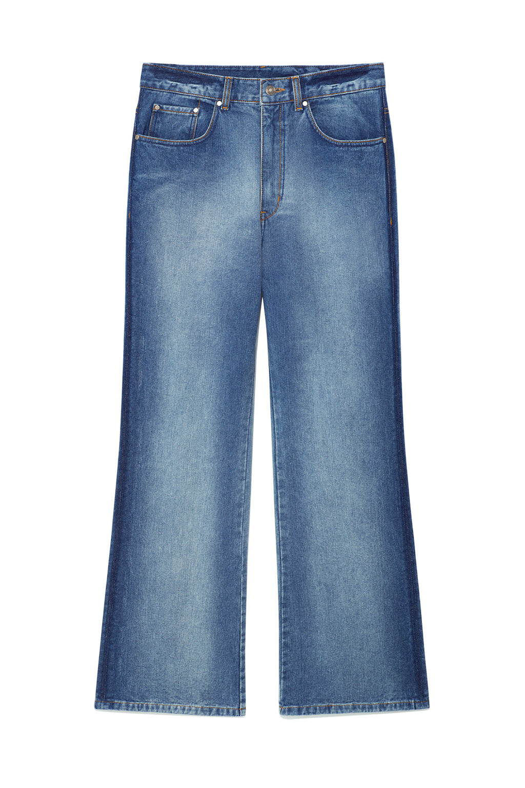 Matin Kim - Gradation Washed Denim Pants (Blue) product image 1 | TRAB K-Fashion Australia