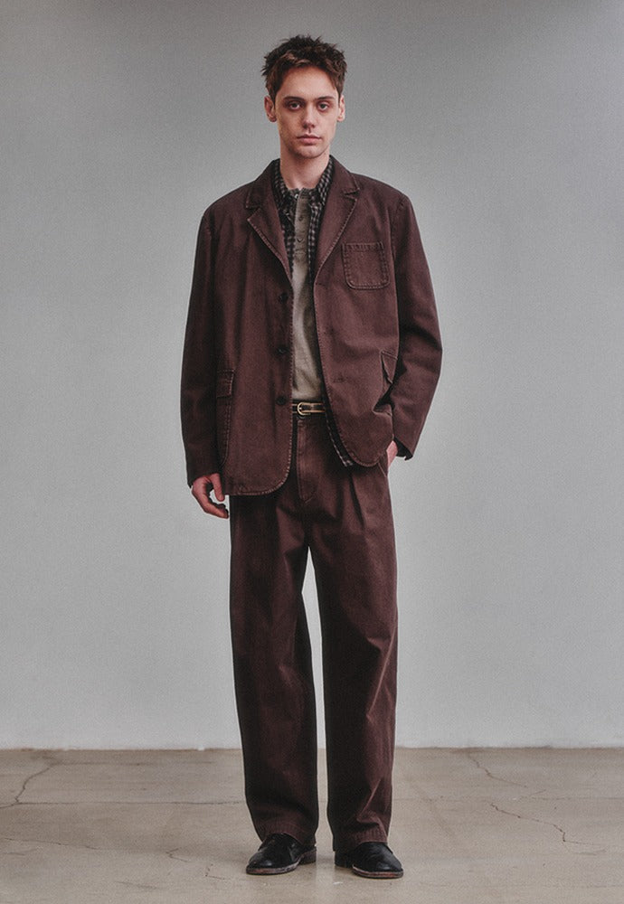 Art if acts - Washed 3 Button Blazer (Brown) product image 1 | TRAB K-Fashion Australia