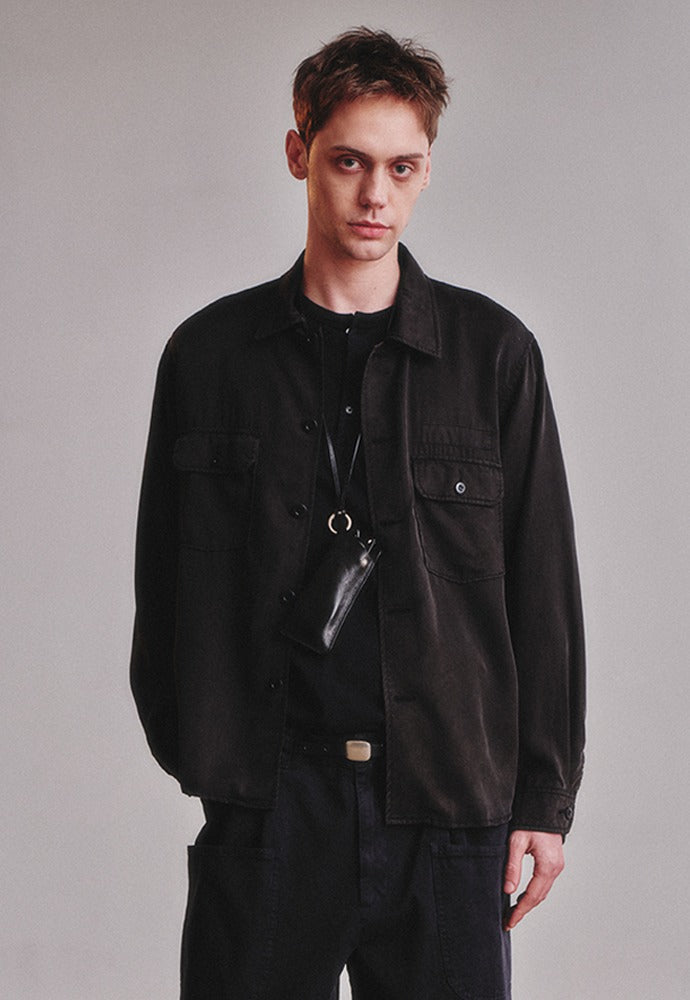 Art if acts - Tencel US Army Shirt (Faded Black) product image 1 | TRAB K-Fashion Australia