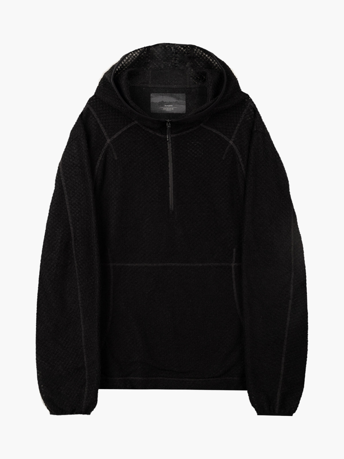 Jiyong Kim - Half Zip Hoodie (Black) product image 9 | TRAB K-Fashion Australia