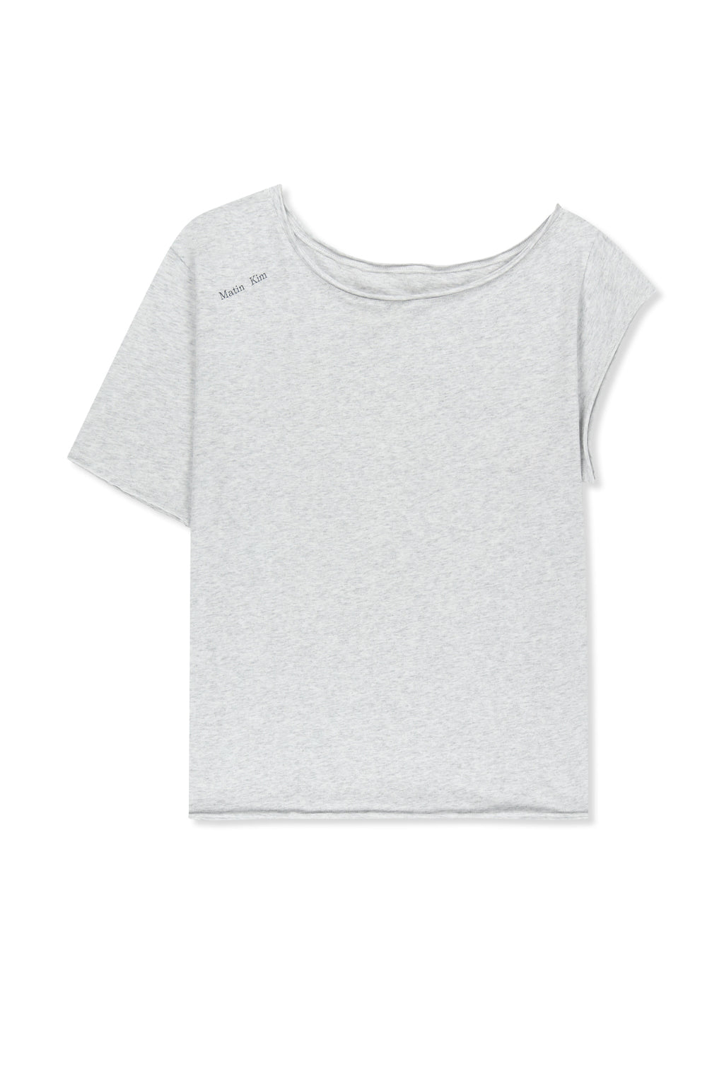 Matin Kim - Asymmetric Off Shoulder Top (Light Grey) product image 1 | TRAB K-Fashion Australia