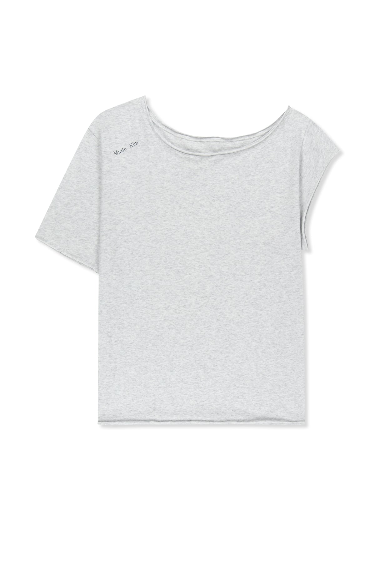 Matin Kim - Asymmetric Off Shoulder Top (Light Grey) product image 1 | TRAB K-Fashion Australia