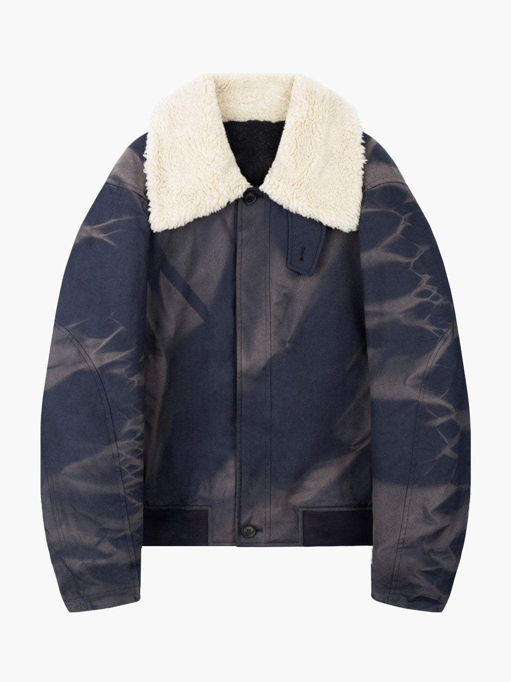 Jiyong Kim - Sun-Bleached Wide Collar Jacket (Navy) product image 10 | TRAB K-Fashion Australia