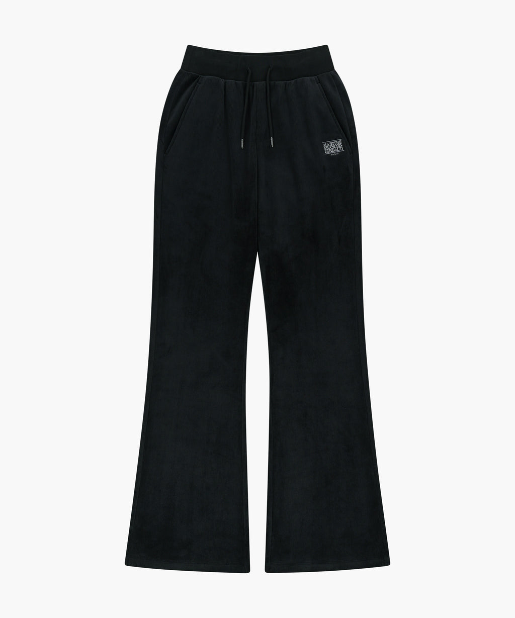 Marithe & Francois Girbaud - Slim Fit Velour Pants (Black) product image 5 | TRAB K-Fashion Australia