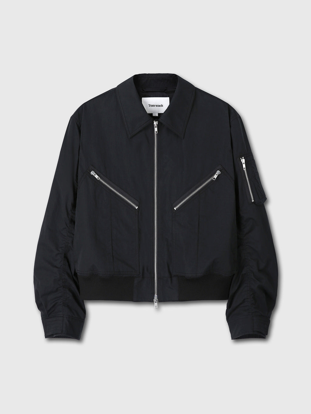 Tonywack - Light Cotton Nylon Bomber Jacket (Black) product image 8 | TRAB K-Fashion Australia