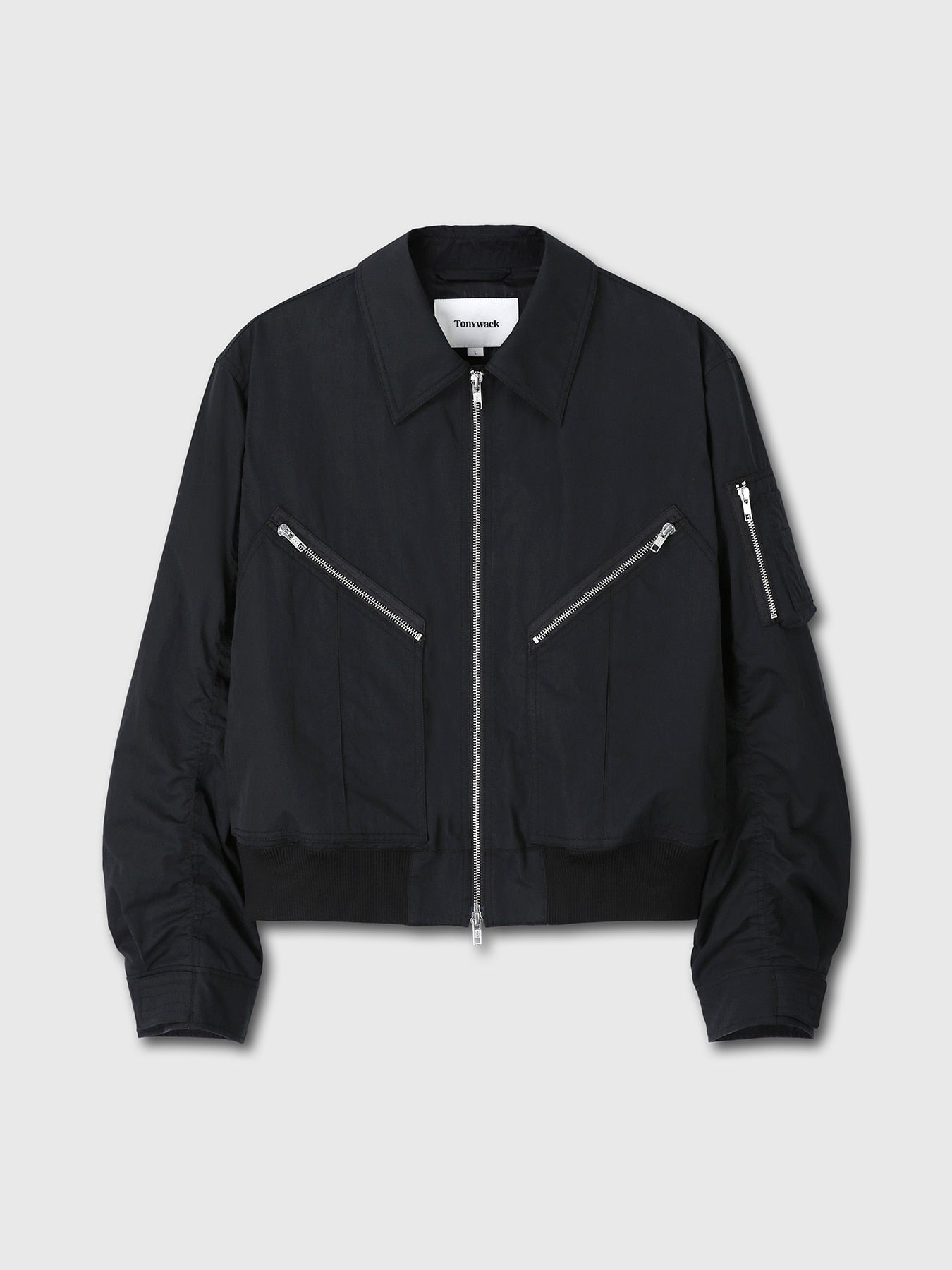 Tonywack - Light Cotton Nylon Bomber Jacket (Black) product image 8 | TRAB K-Fashion Australia