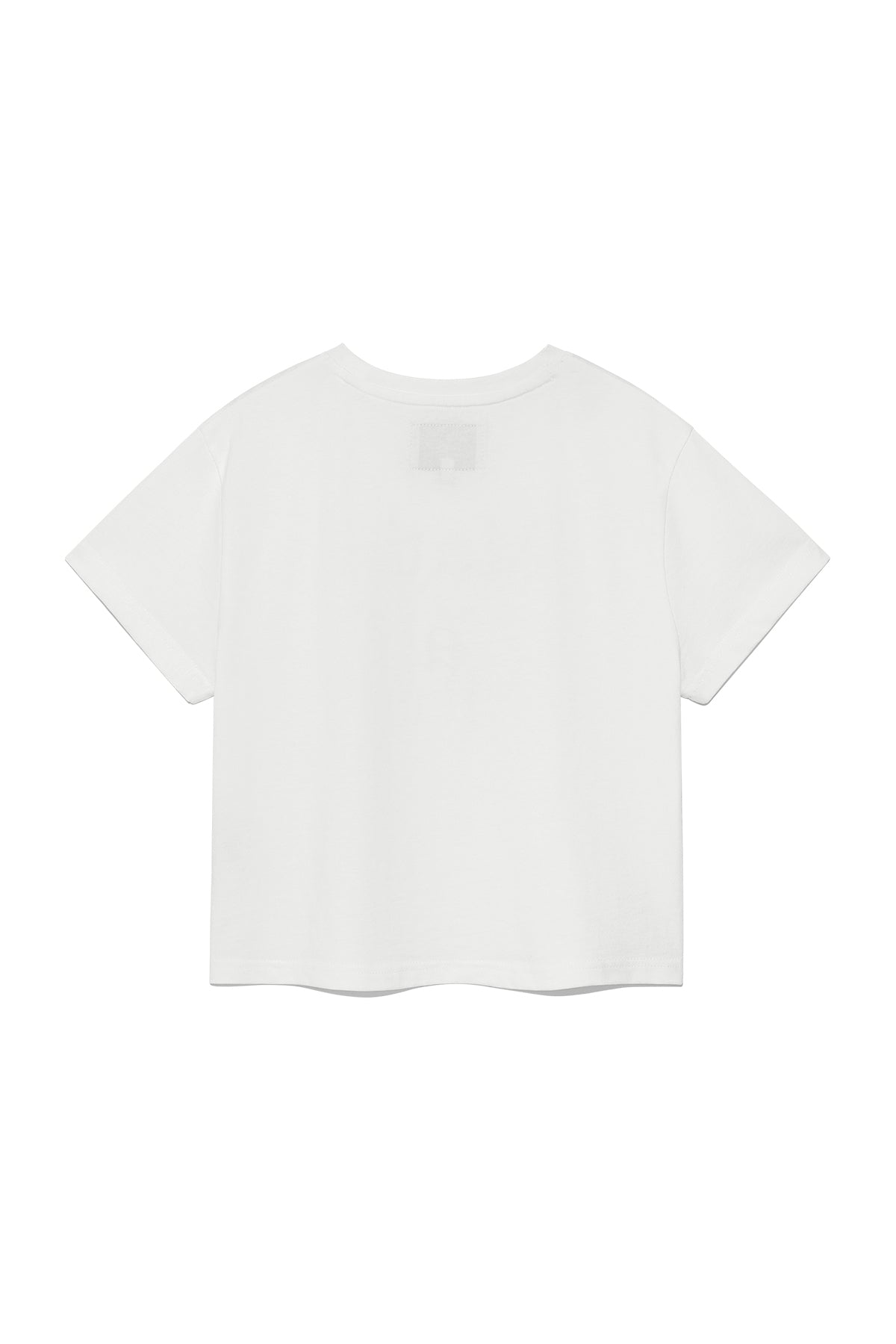 Matin Kim - Dusty Typo Graphic Crop Top (White) product image 2 | TRAB K-Fashion Australia