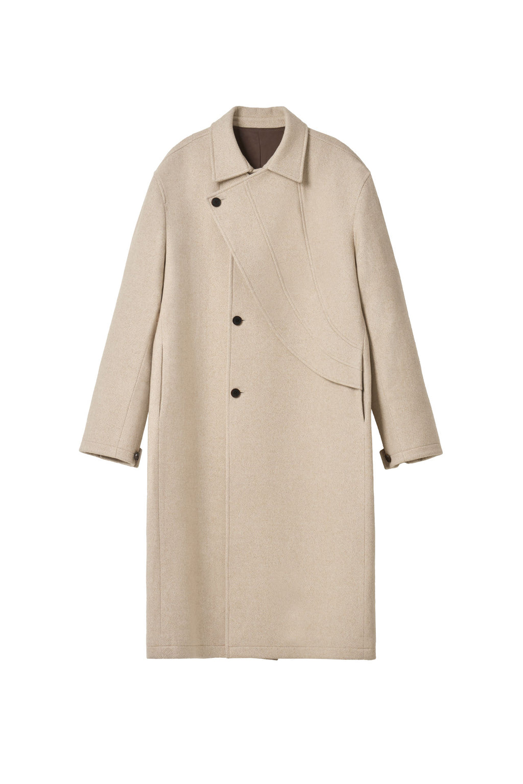 STU - Layered Lapel Coat In (Ivory) product image 15 | TRAB K-Fashion Australia