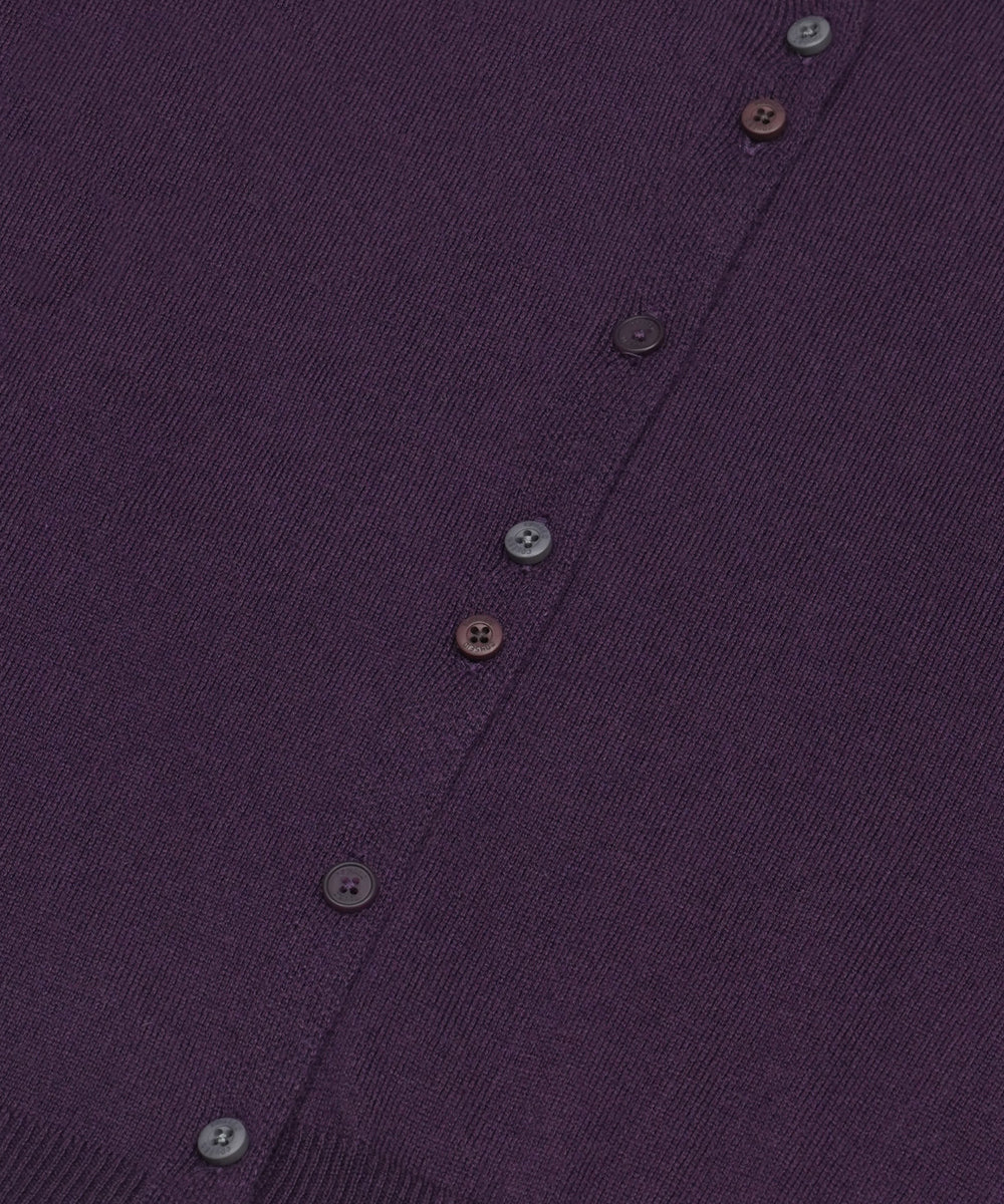 Coyseio - Round Collar Knit Cardigan (Purple) product image 13 | TRAB K-Fashion Australia
