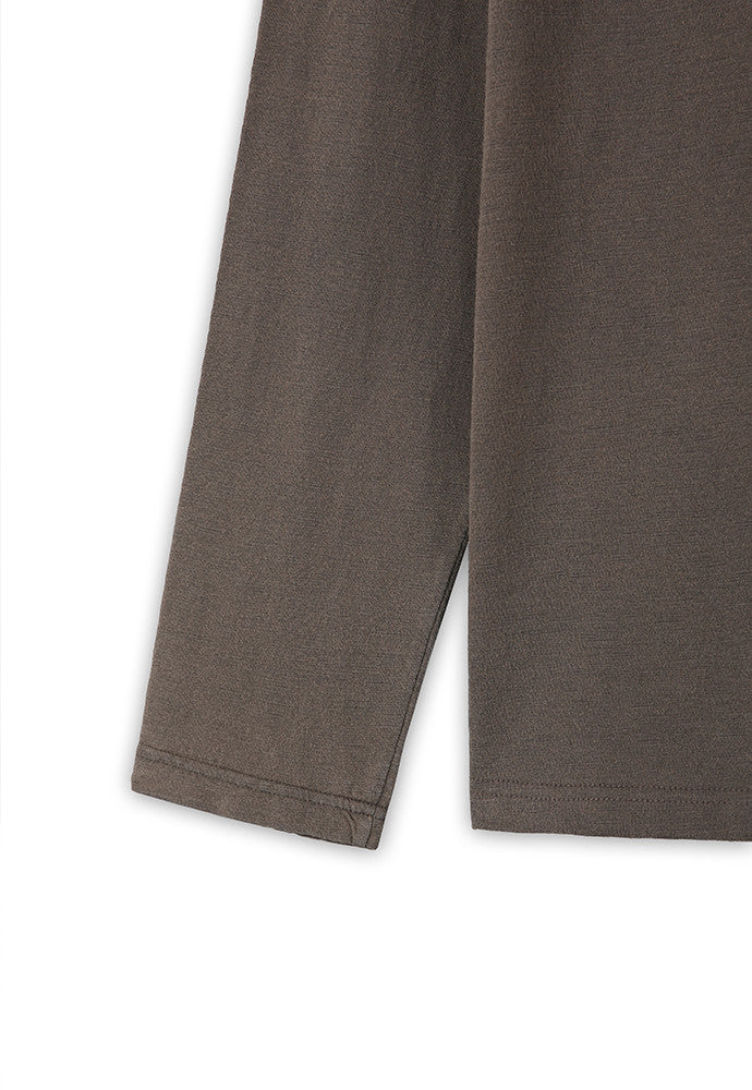 Art if acts - Garment Dyed Henley Long Sleeve (Charcoal) product image 11 | TRAB K-Fashion Australia