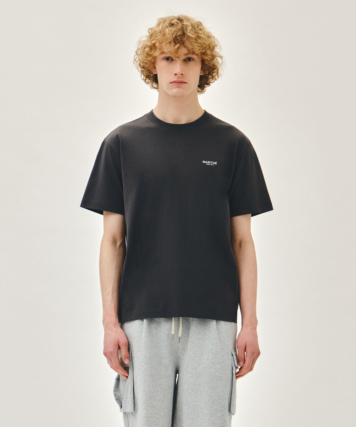 Marithe & Francois Girbaud - Small Regular Logo Tee (Charcoal) product image 1 | TRAB K-Fashion Australia