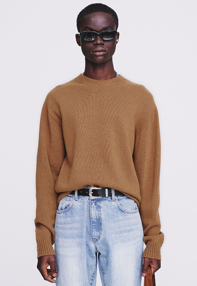 Tonywack - Cashmere Whole Garment Saddle Neck Sweater (Camel) product image 6 | TRAB K-Fashion Australia