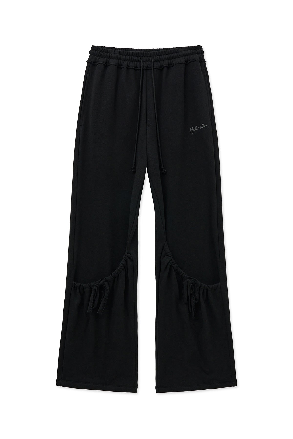 Matin Kim - Drawstring Point Sweatpants (Black) product image 2 | TRAB K-Fashion Australia