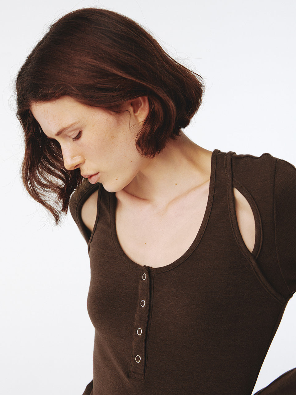 Kijun - Raglan Cut Jersey Dress (Brown) product image 6 | TRAB K-Fashion Australia