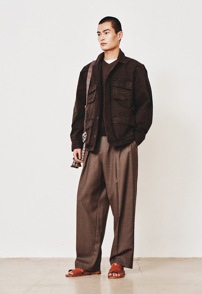 Art if acts - Garment Dyed Jungle Fatigue Jacket (Mud Brown) product image 4 | TRAB K-Fashion Australia