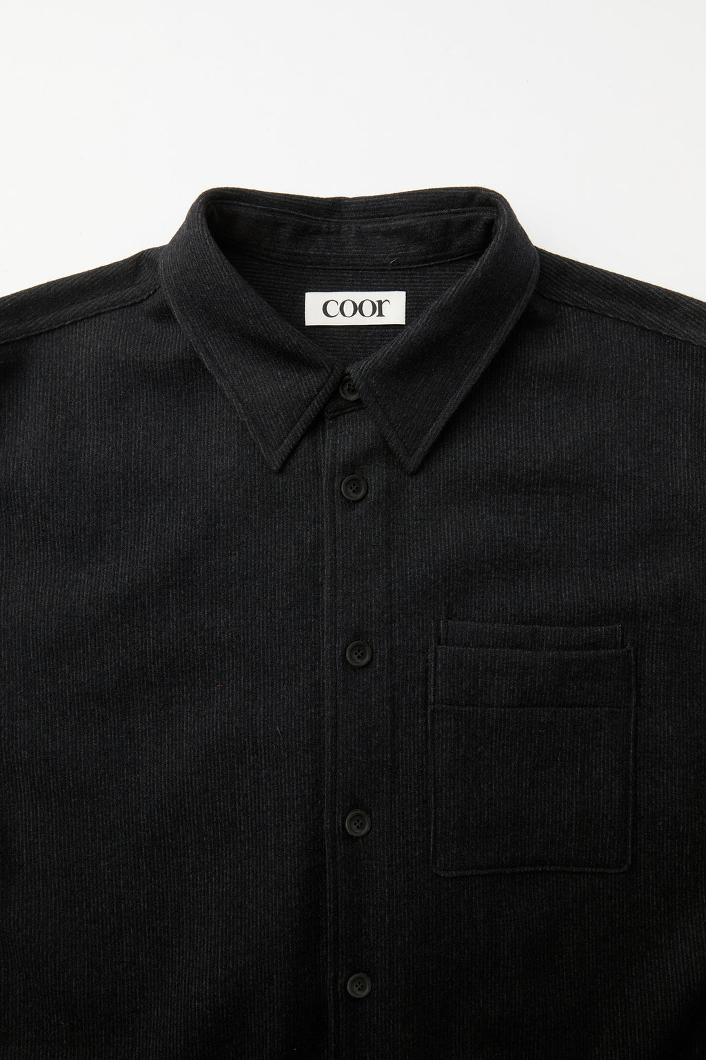 Coor - Wool Blend Rib Textured Shirt (Black) product image 5 | TRAB K-Fashion Australia
