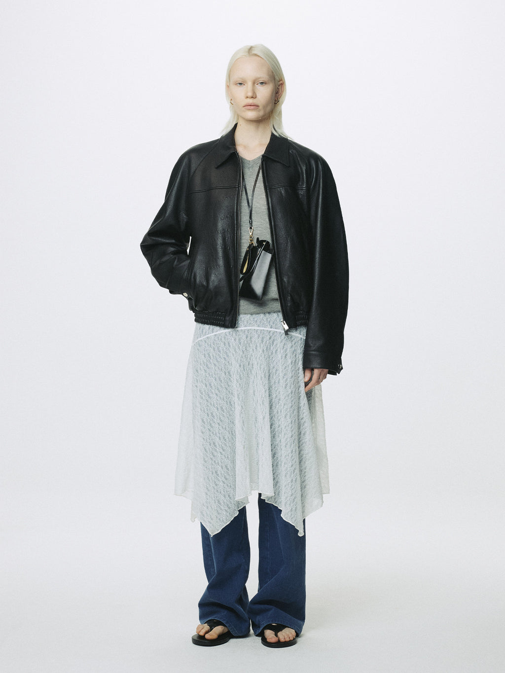 Tonywack - Vintage Lamb Leather Bomber Jacket (Black) product image 1 | TRAB K-Fashion Australia