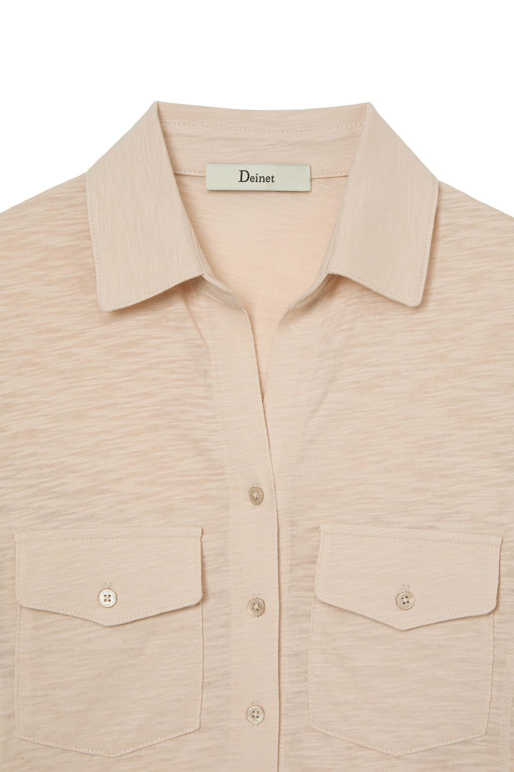 Deinet - Button Collar T-Shirt (Beige) product image 3 | TRAB K-Fashion Australia