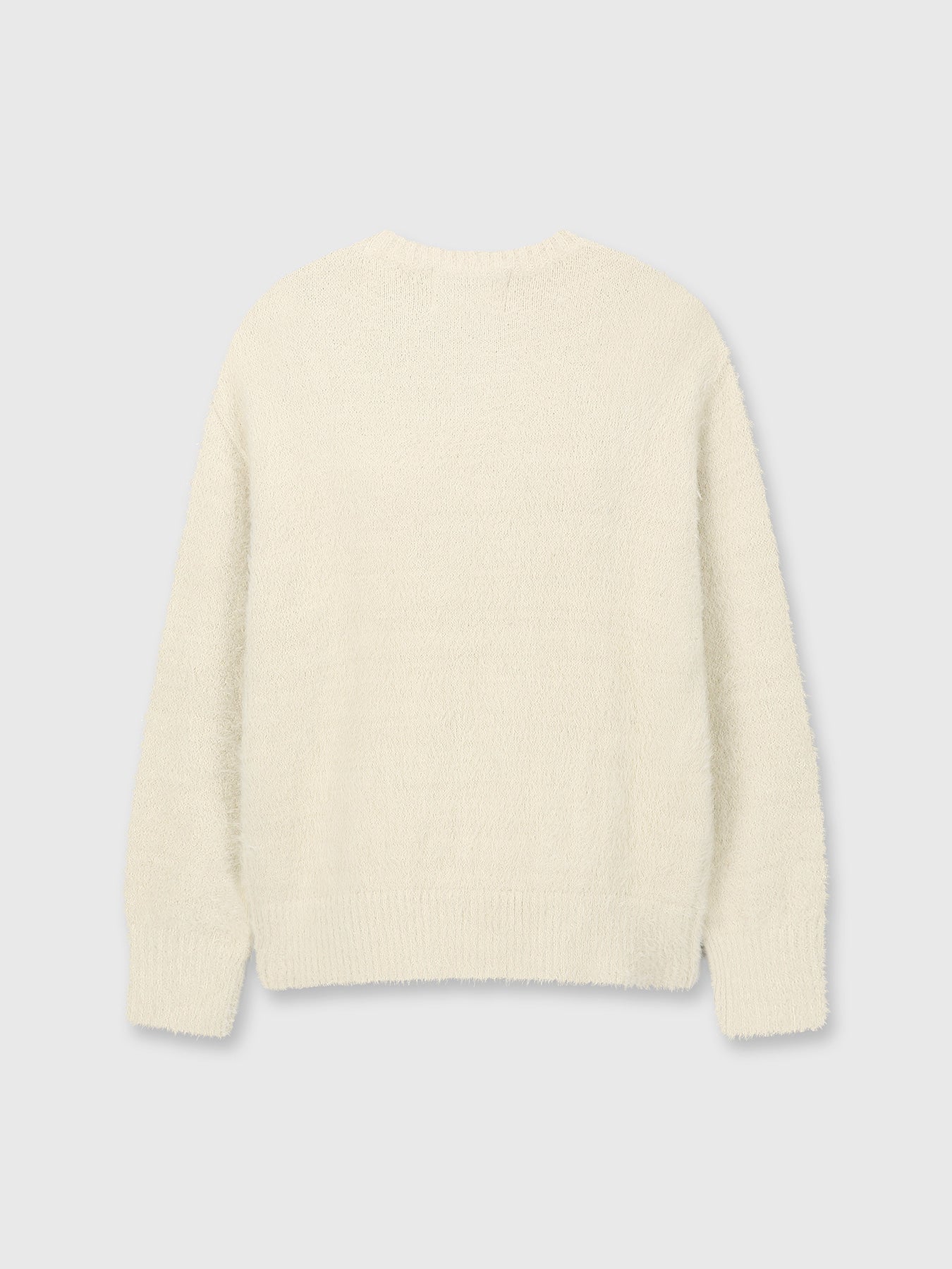 Tonywack - Faux Fur Crew-Neck Top (Ivory) product image 7 | TRAB K-Fashion Australia