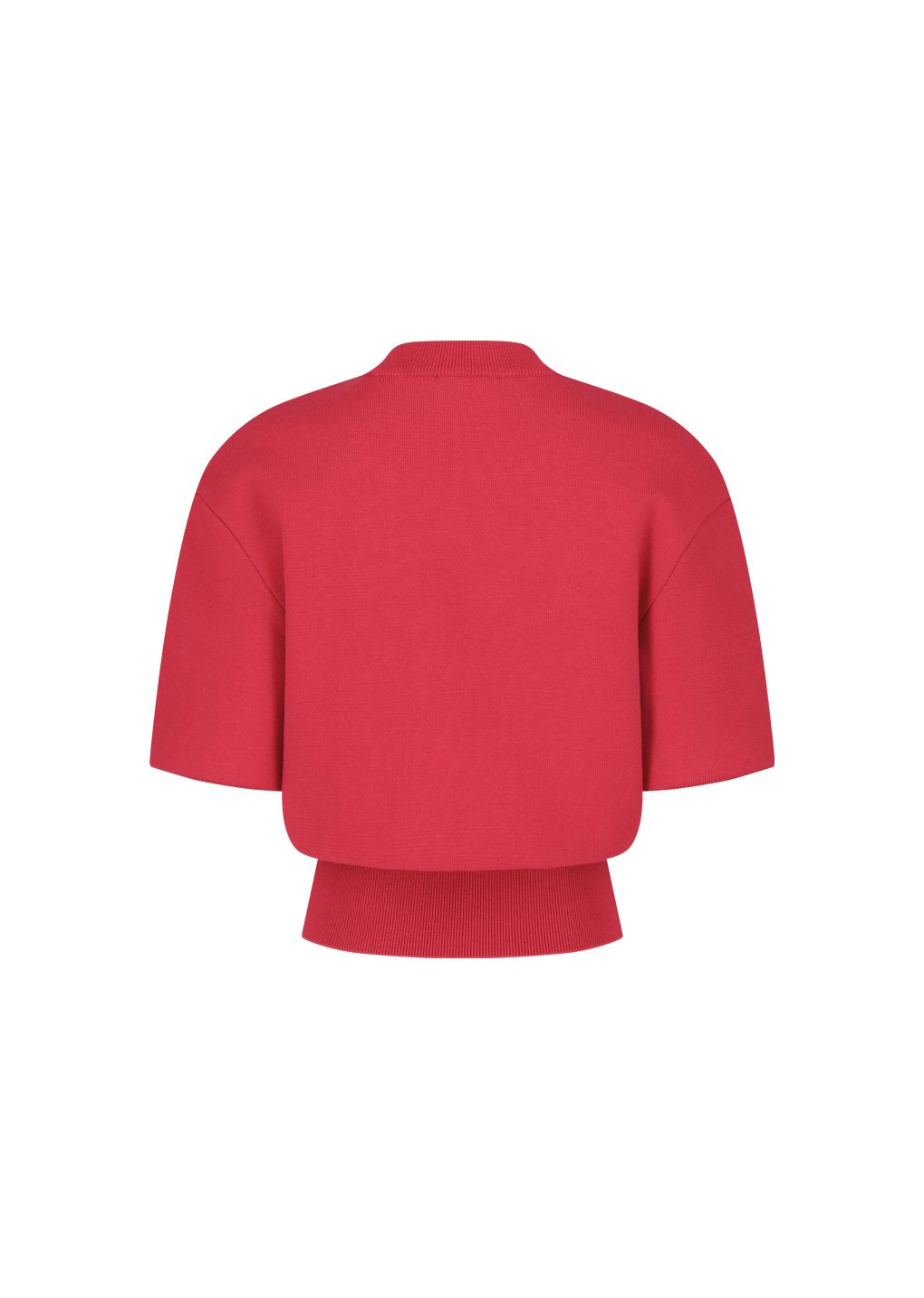 Amomento - Rounded half knit top (Red) product image 3 | TRAB K-Fashion Australia