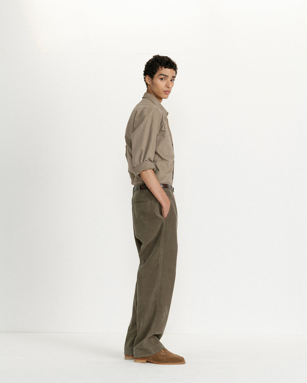 Brownyard - Washed Work Shirt (Dark Beige) product image 2 | TRAB K-Fashion Australia
